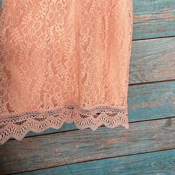 Lulus Sweetheart Blush Pink Lace Dress XL NWT - Picture 8 of 8